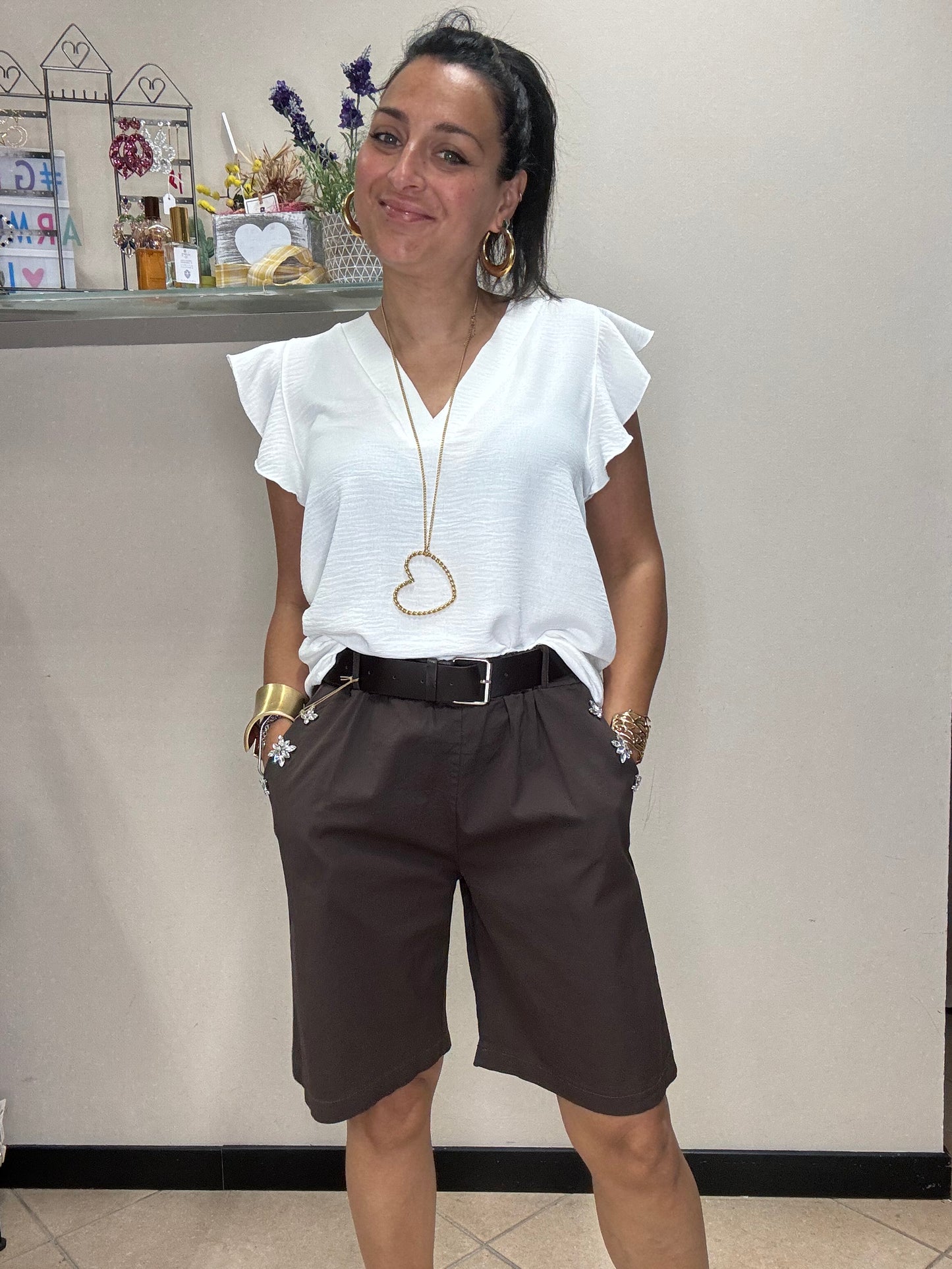 Bermuda con strass