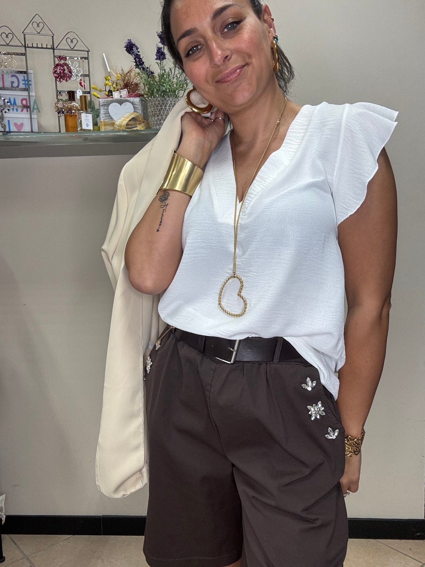 Bermuda con strass