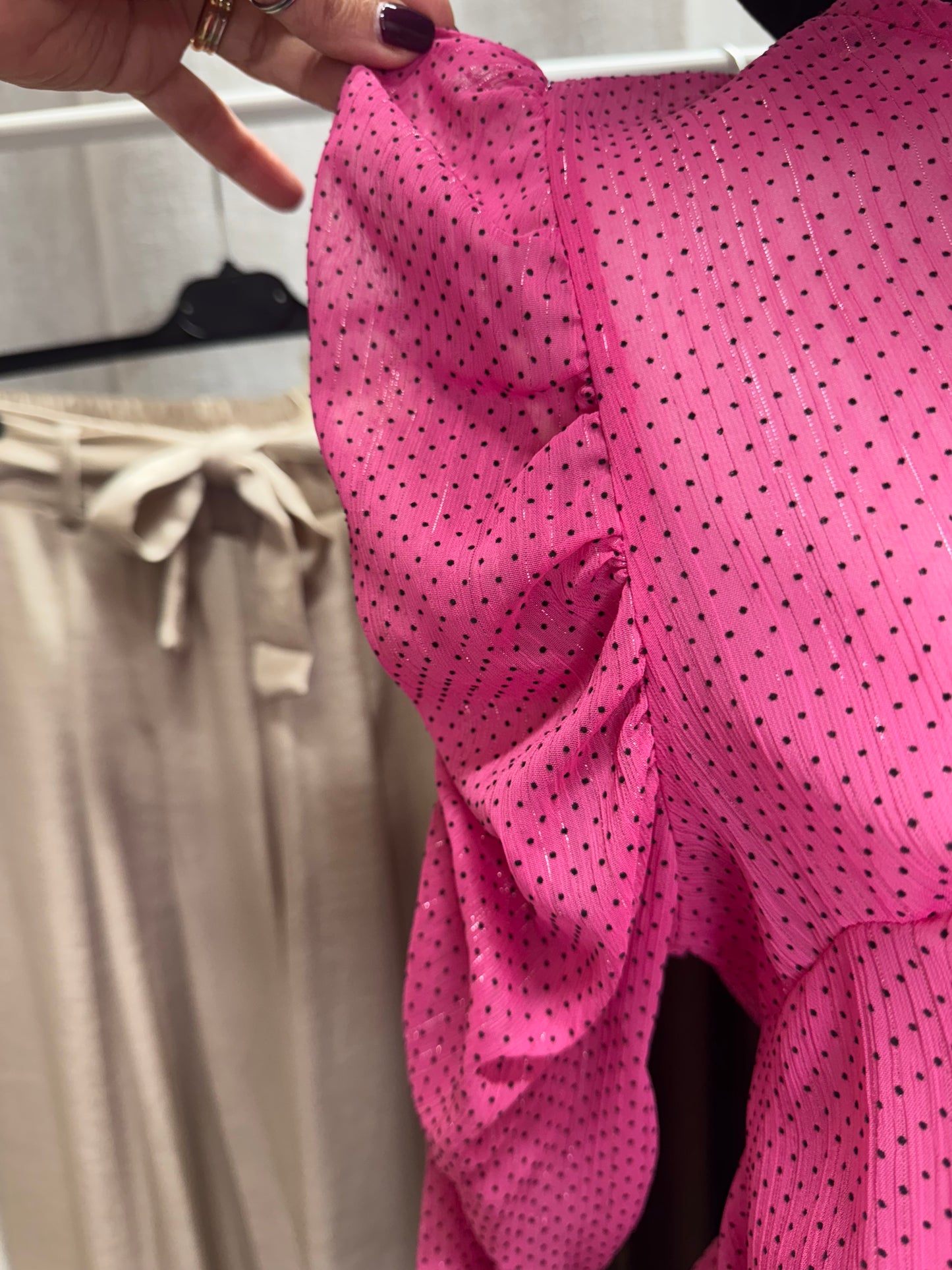 Blusa Fucsia a pois