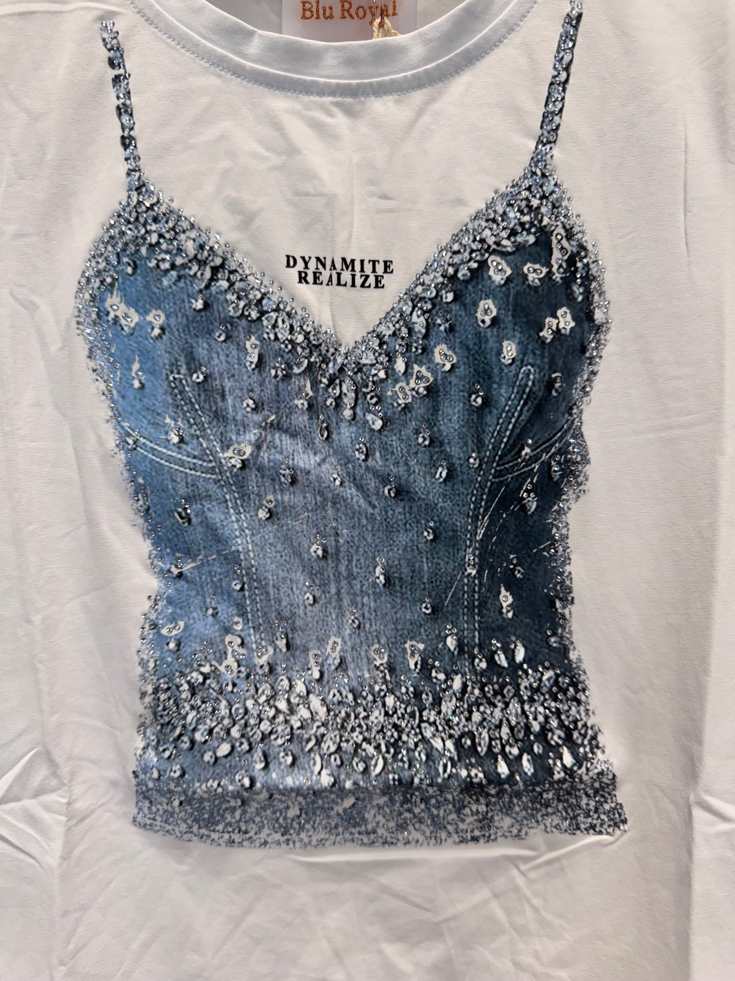T-Shirt canotta e strass