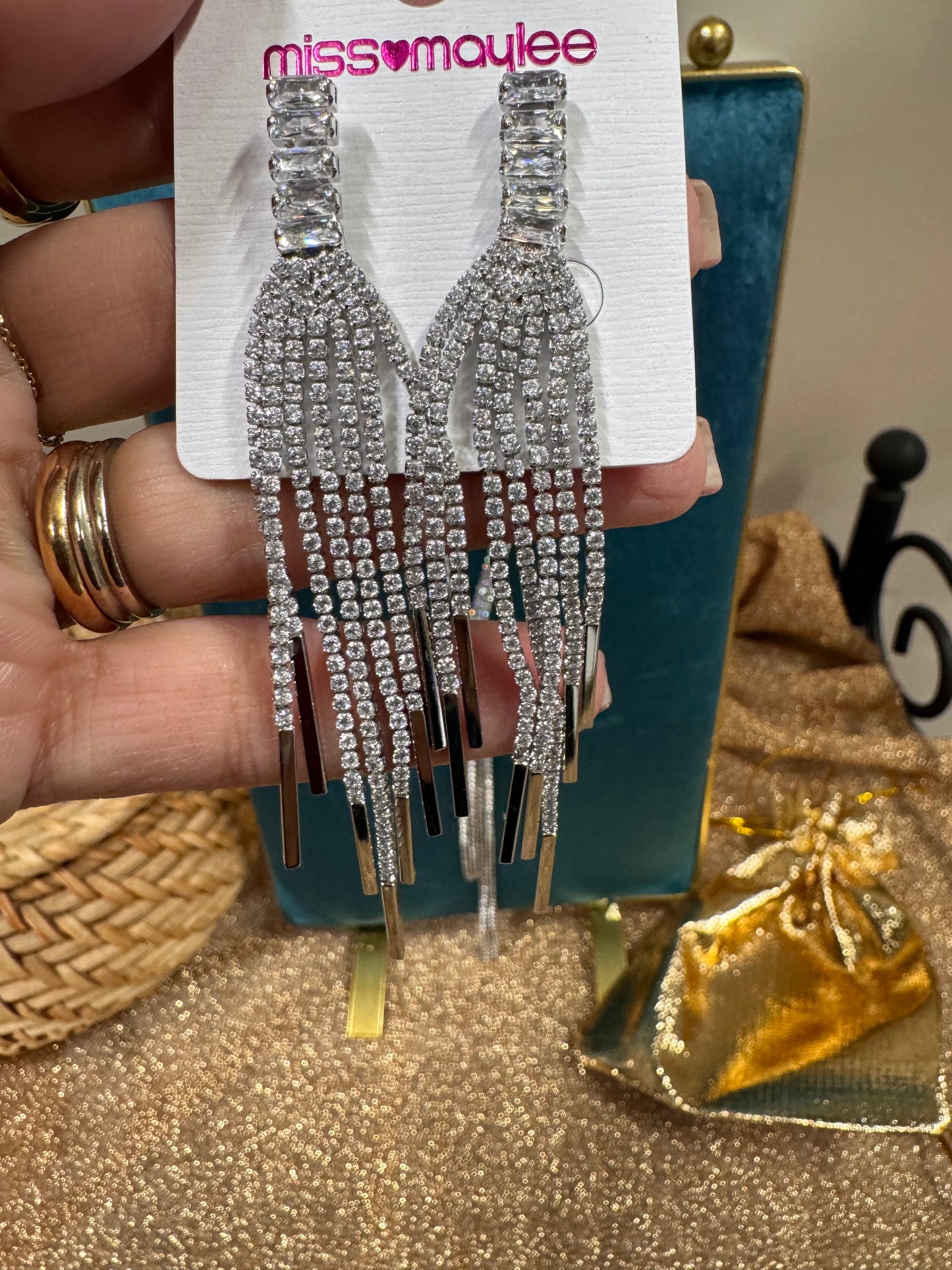 Orecchini Argento e strass