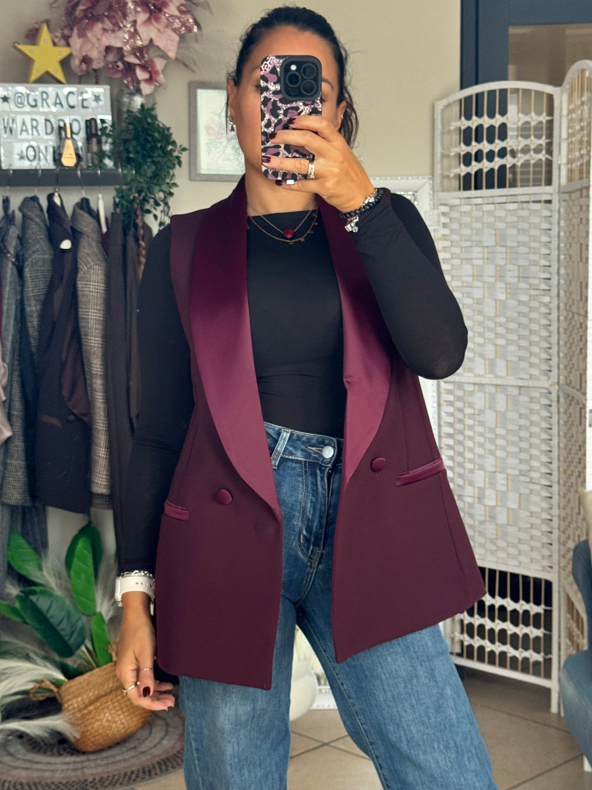 Gilet in raso