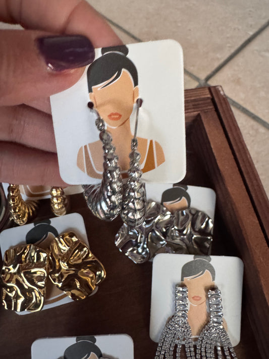 Orecchini rotondi lavorati