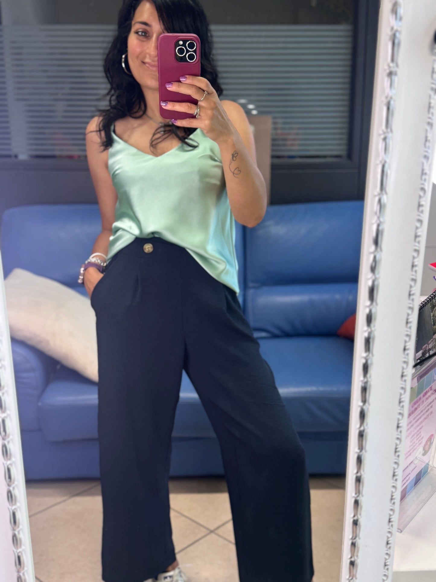 Canottierina in viscosa