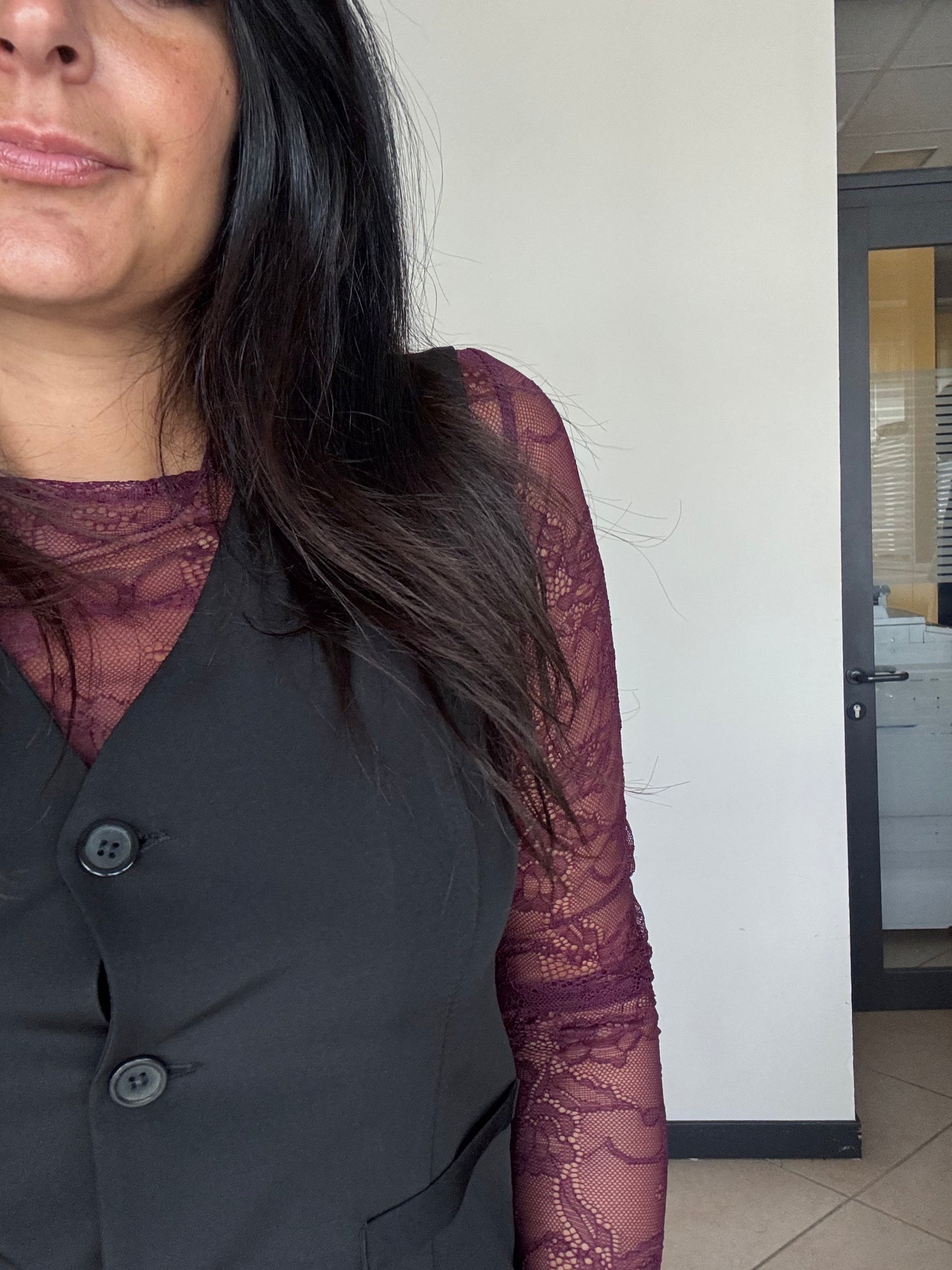 Maglie in pizzo paricollo