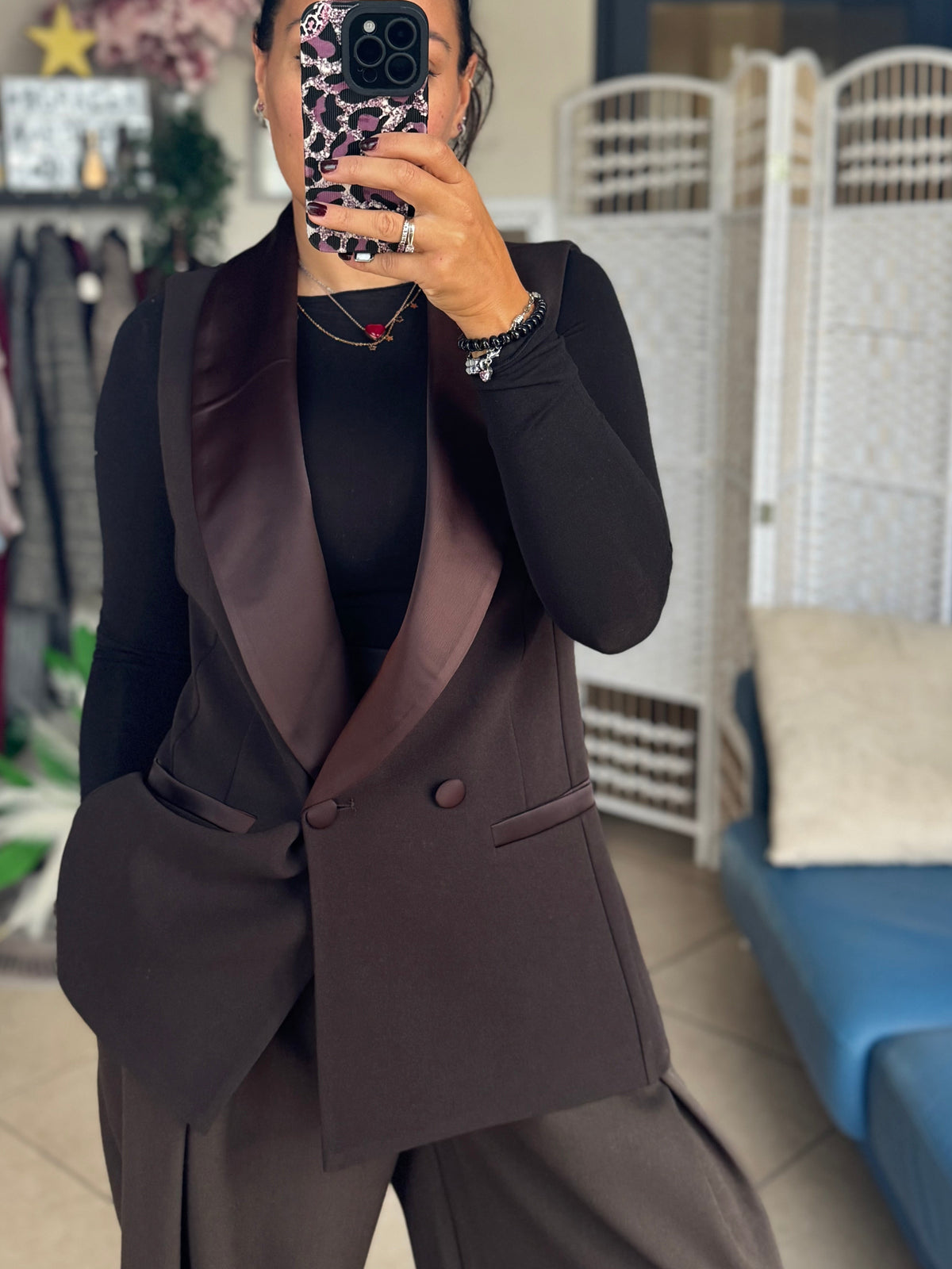 Gilet in raso