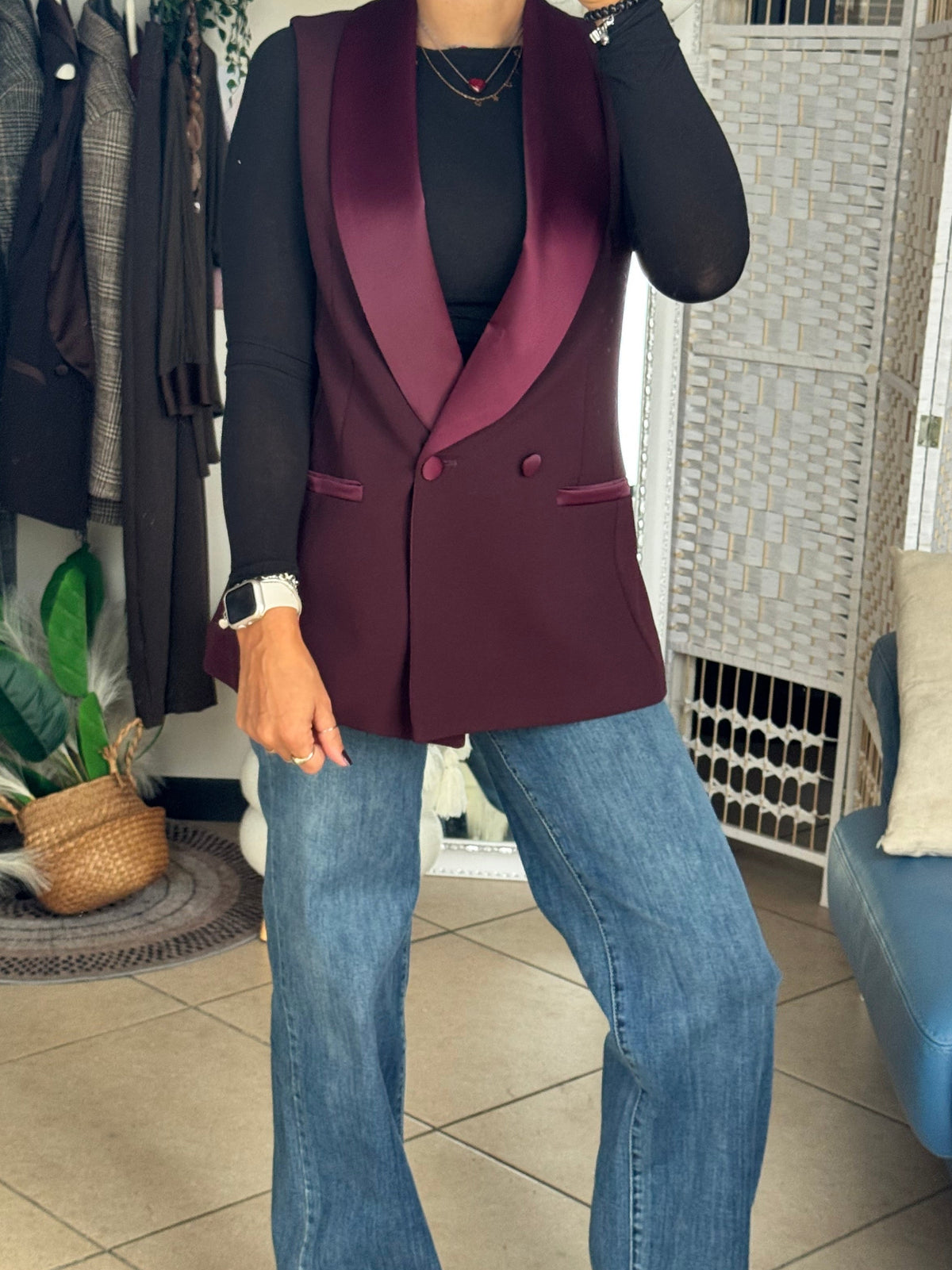 Gilet in raso