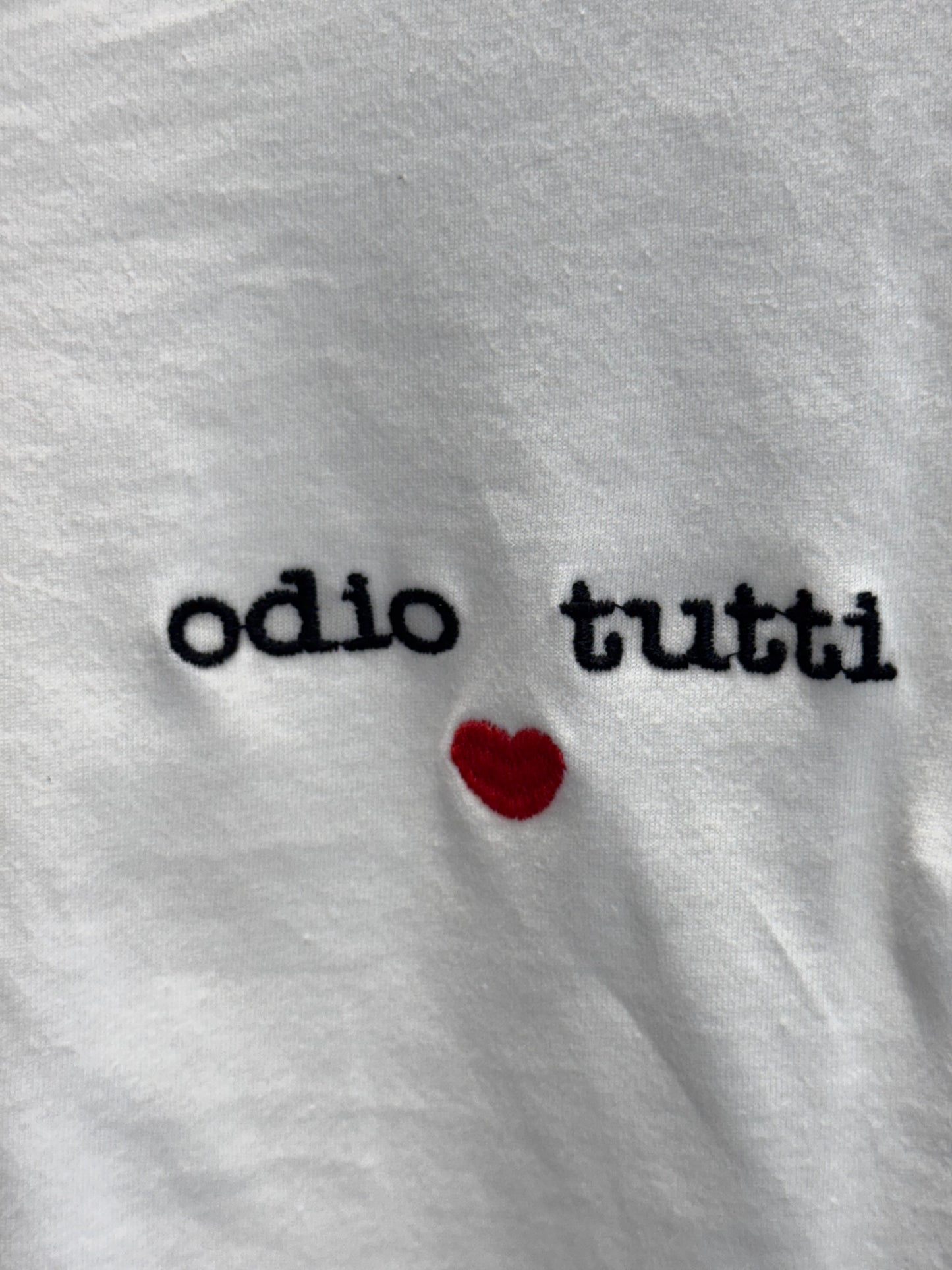 T-shirt basica bianca con scritta