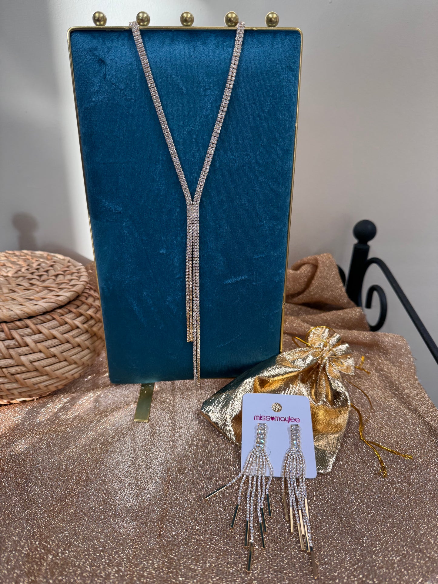 Orecchini oro e Strass