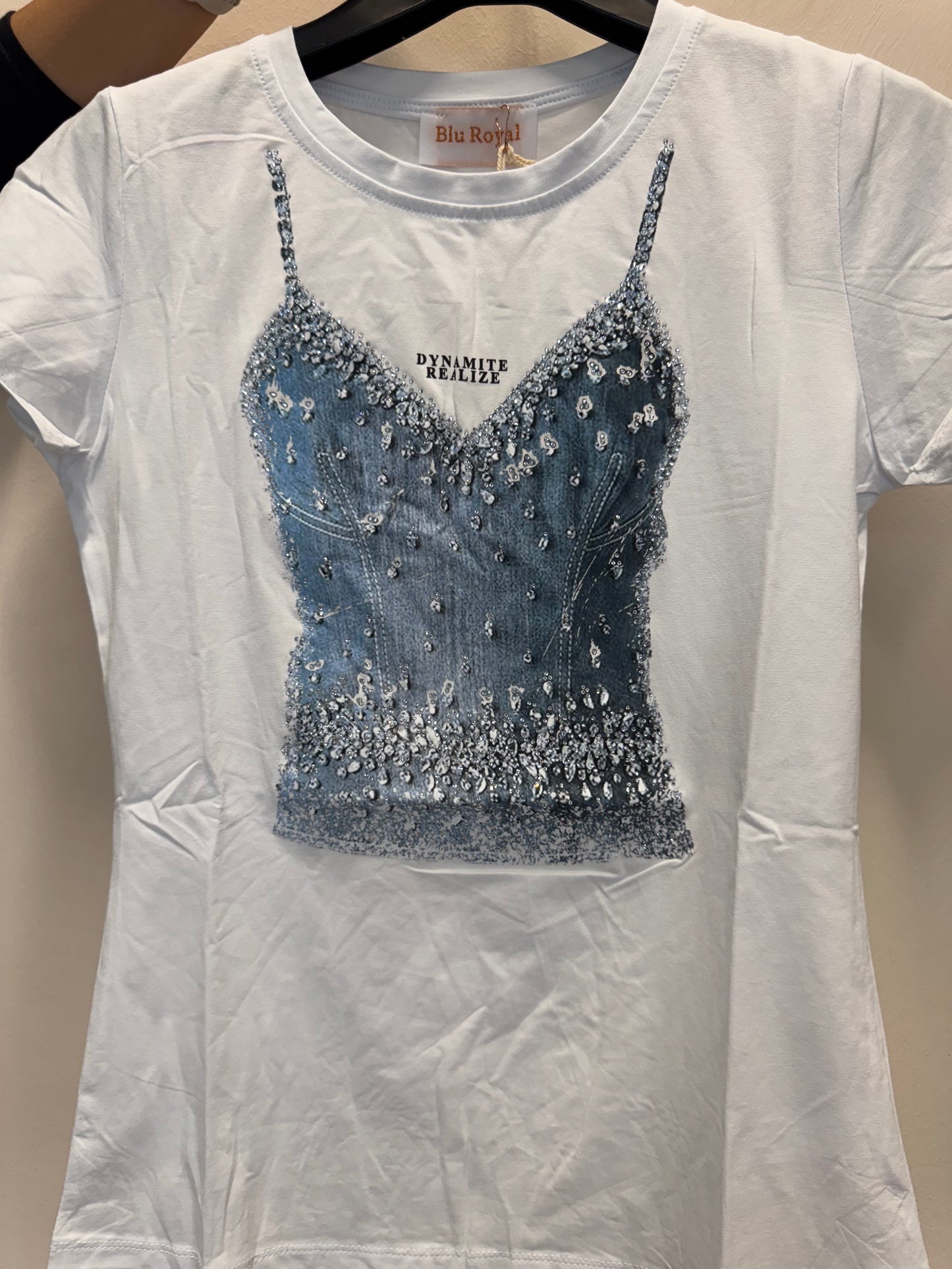 T-Shirt canotta e strass