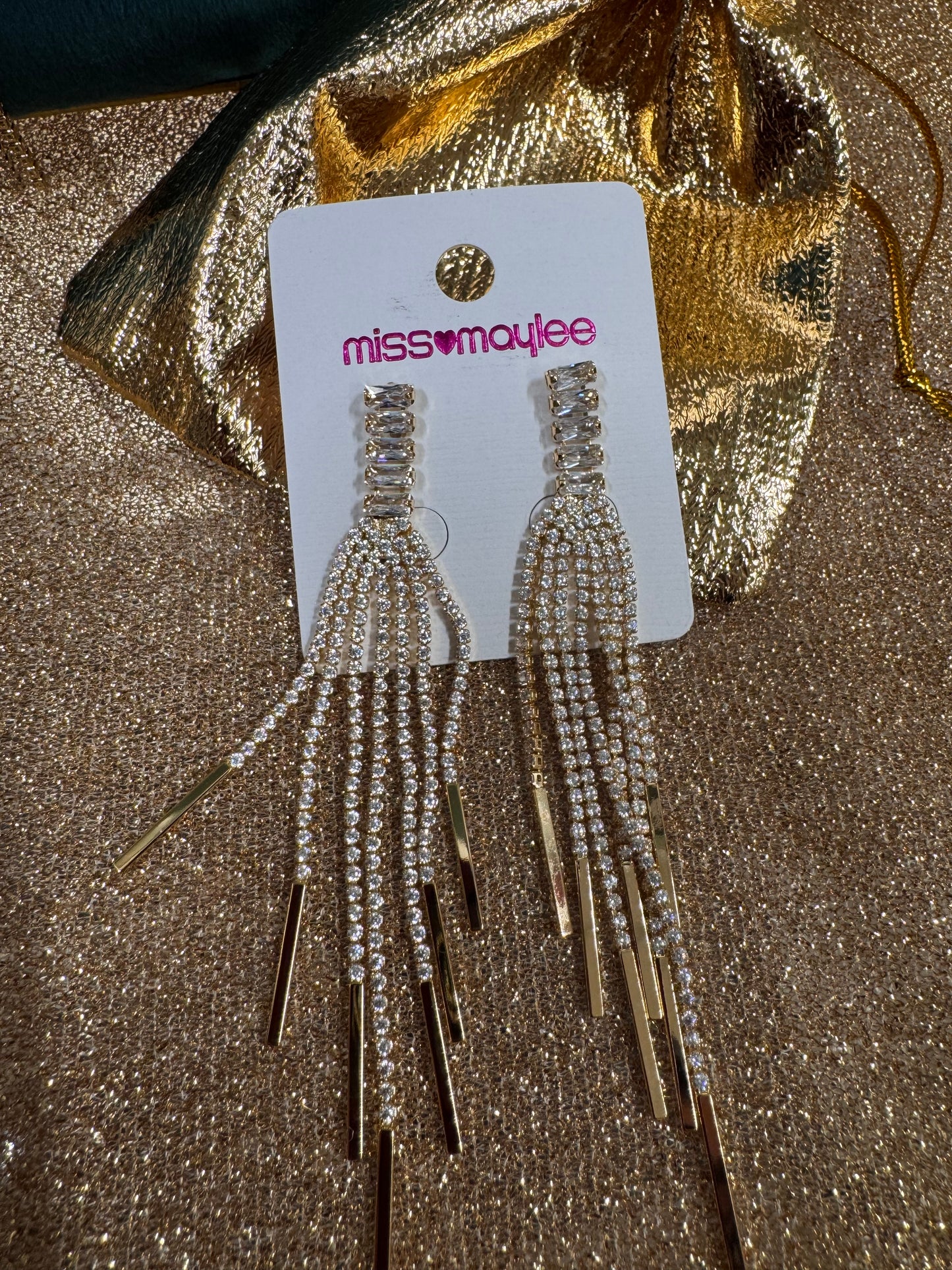 Orecchini oro e Strass