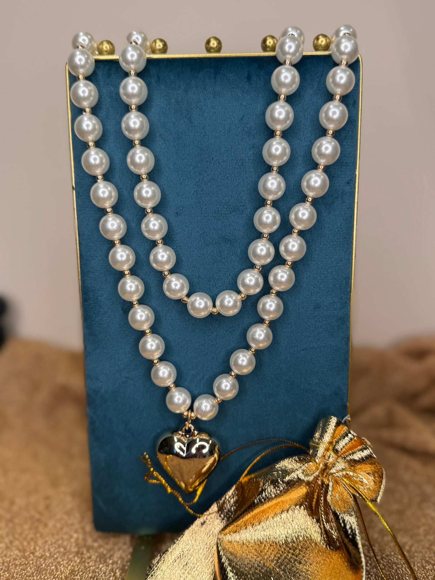 Collana perle doppia Cuore