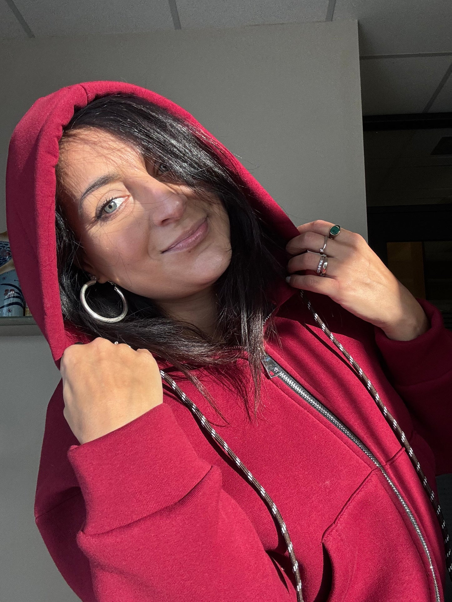 Tuta Felpata Bordeaux