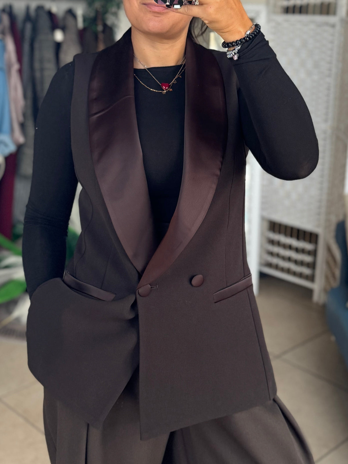 Gilet in raso