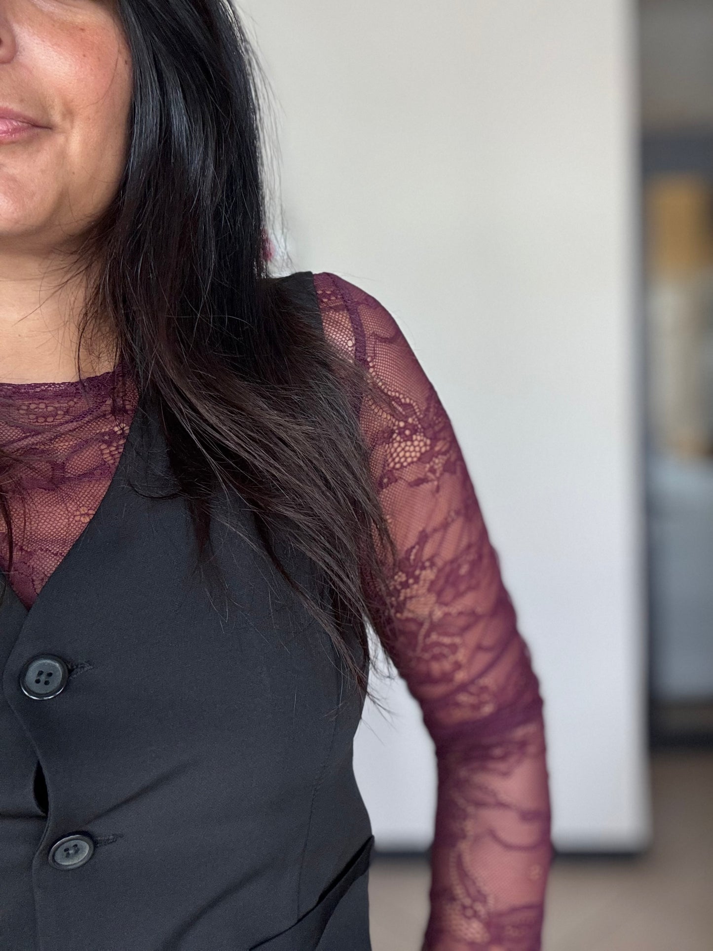 Maglie in pizzo paricollo