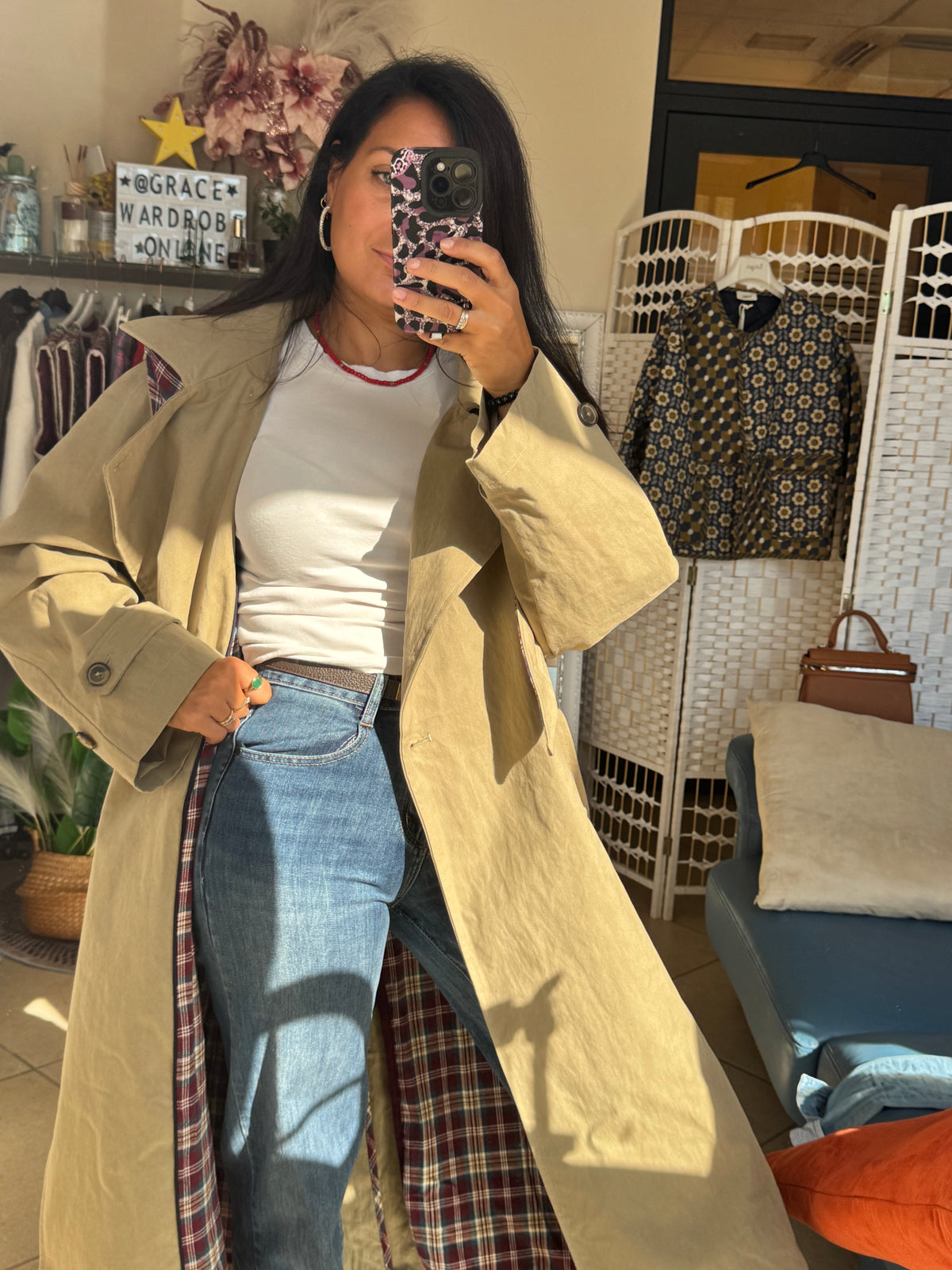 Trench con cappuccio
