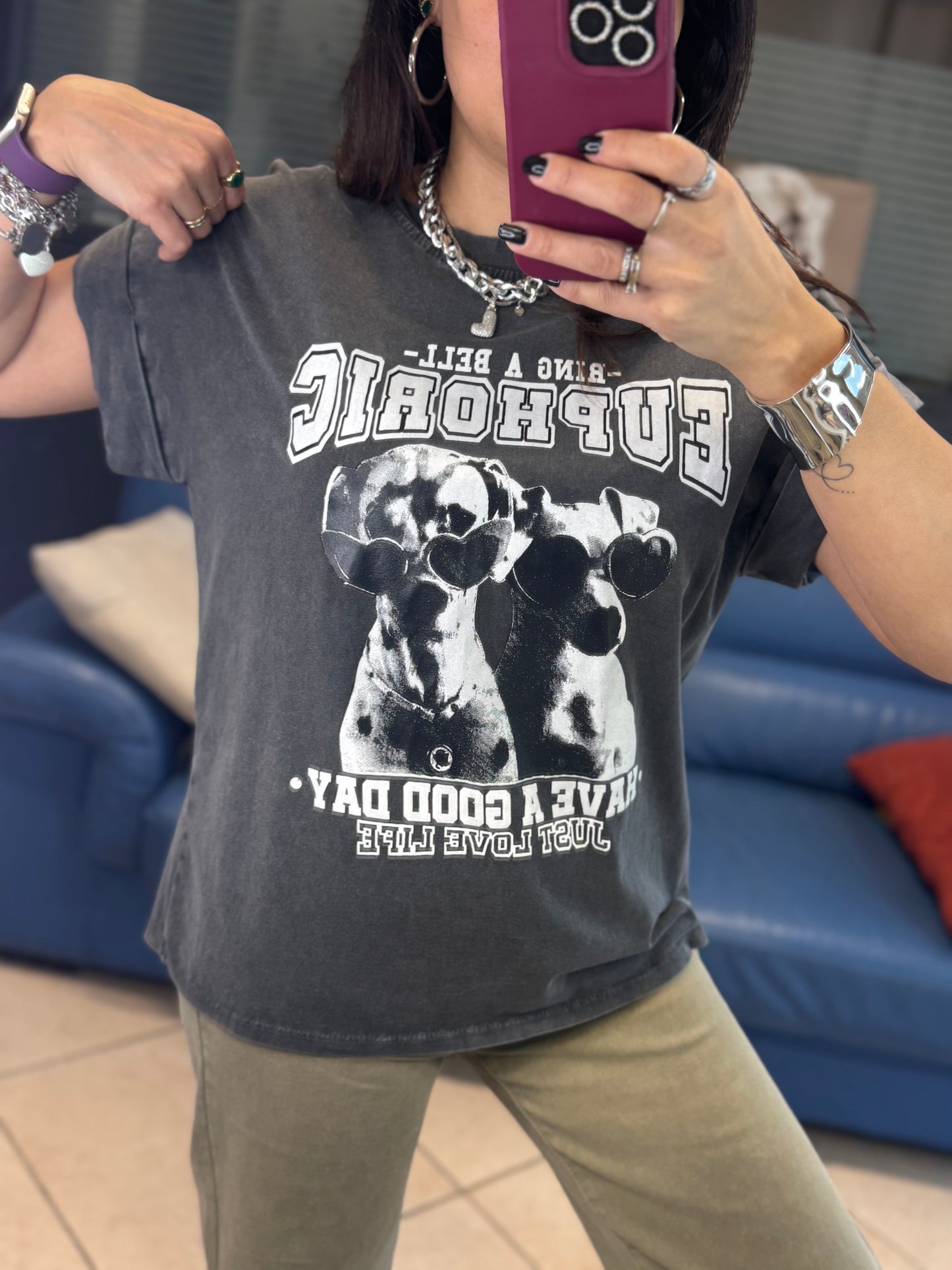 T-shirt coppia dalmata