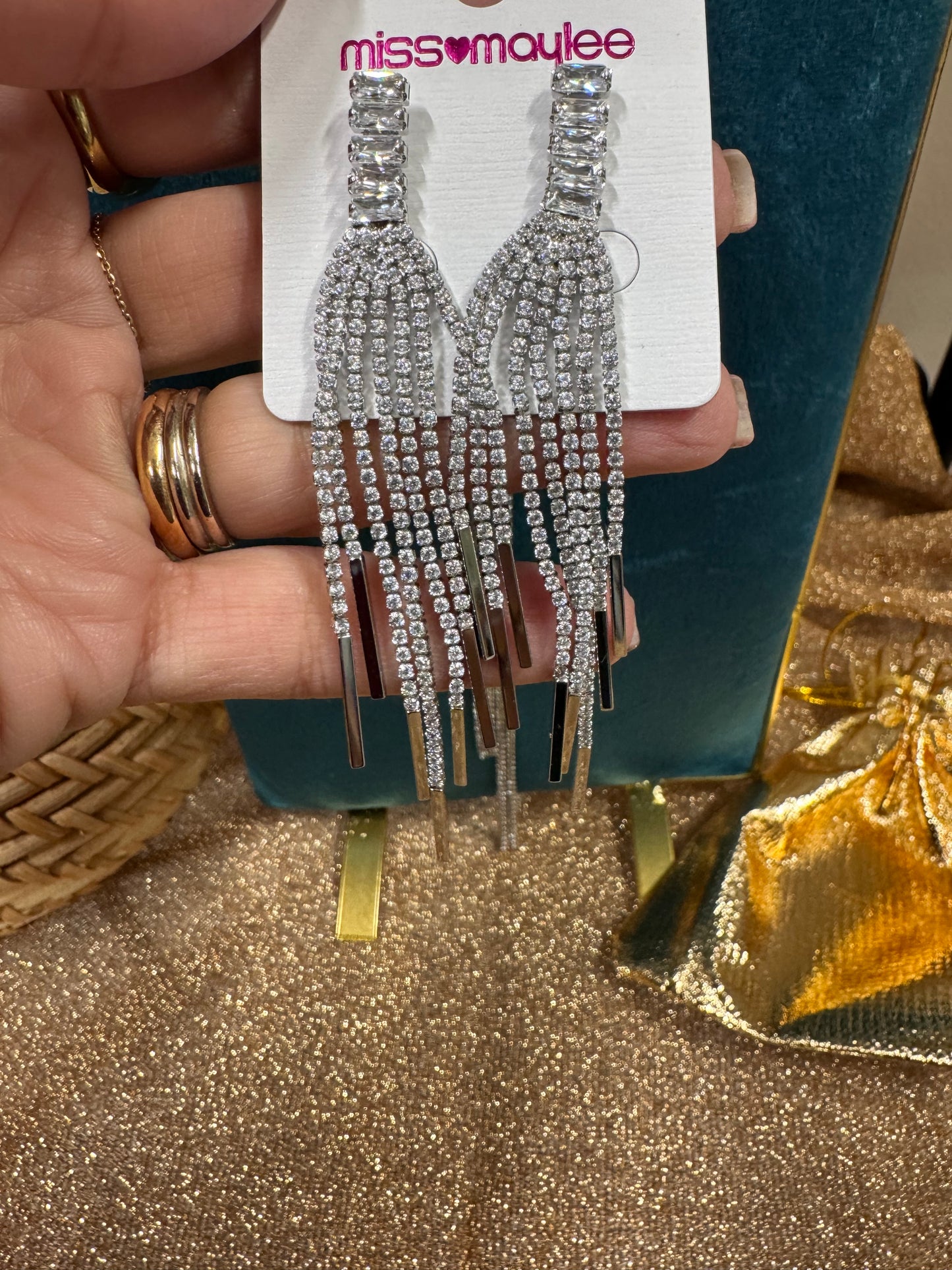 Orecchini Argento e strass