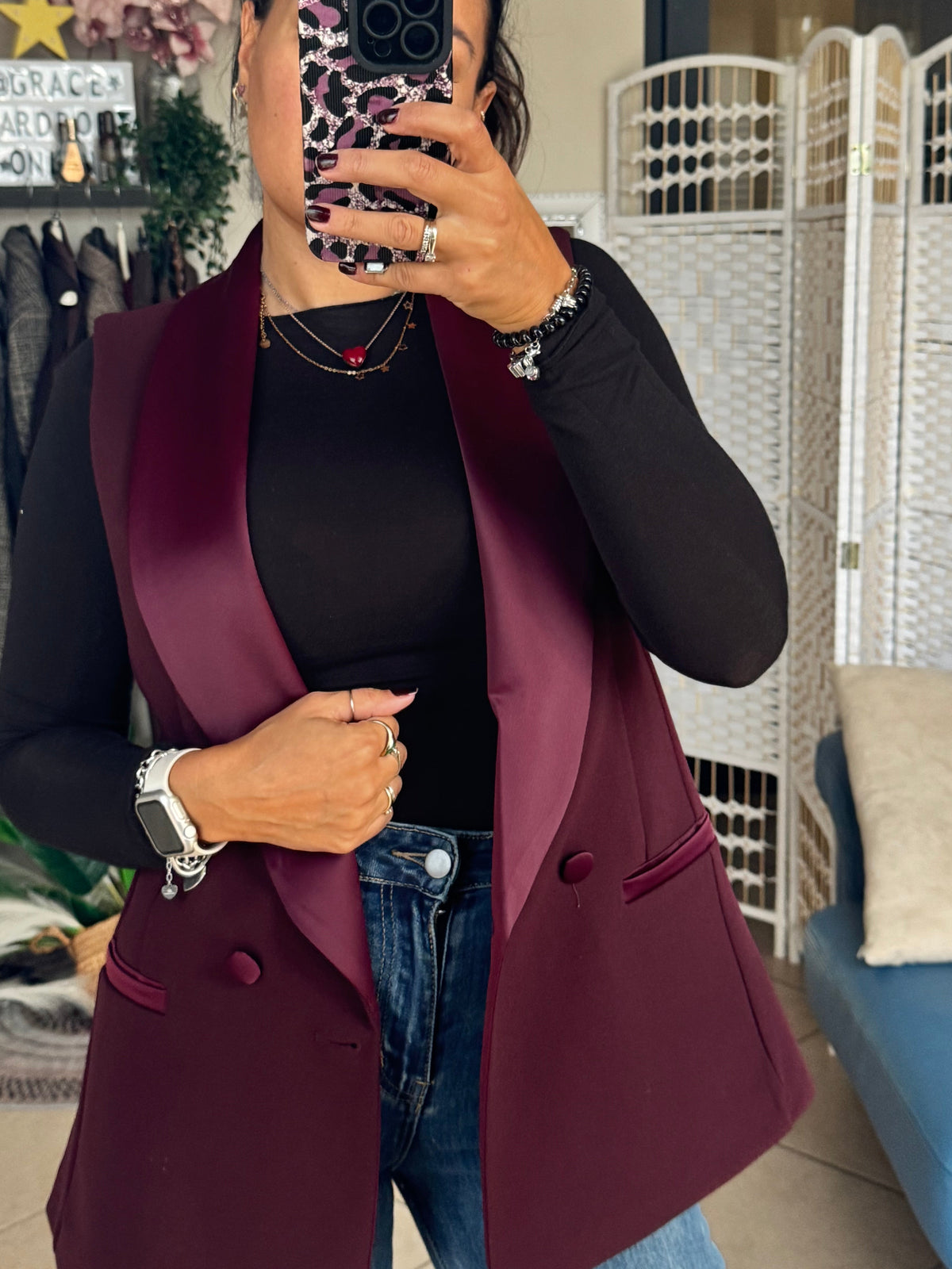 Gilet in raso