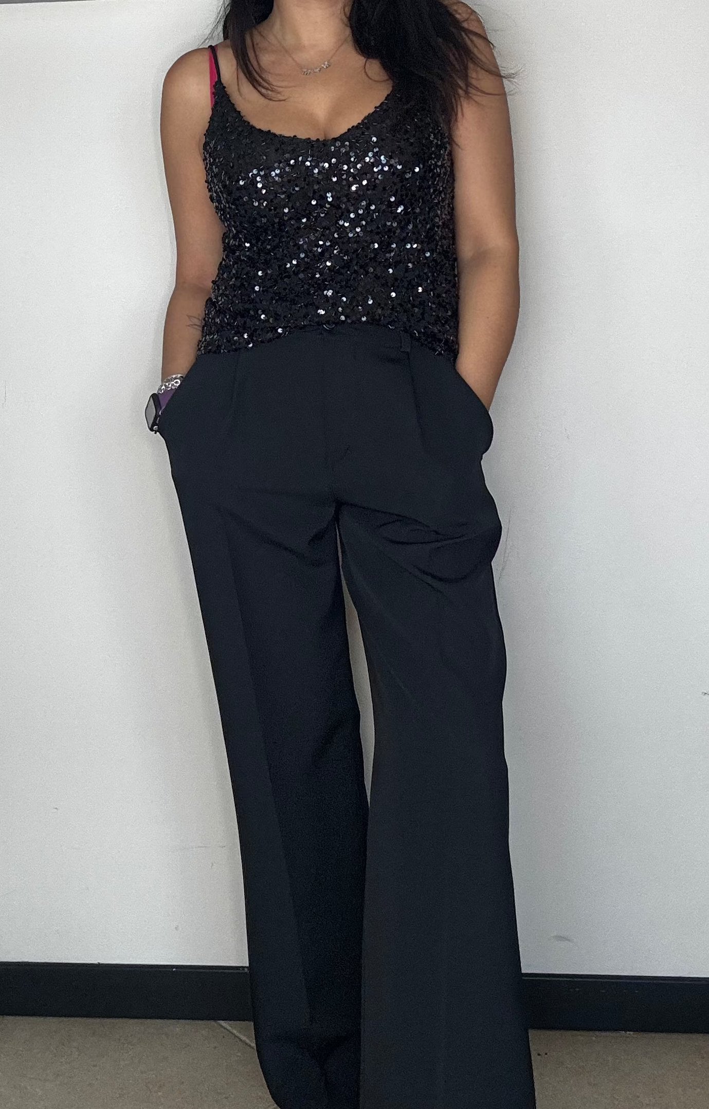 Canottiera paillettes